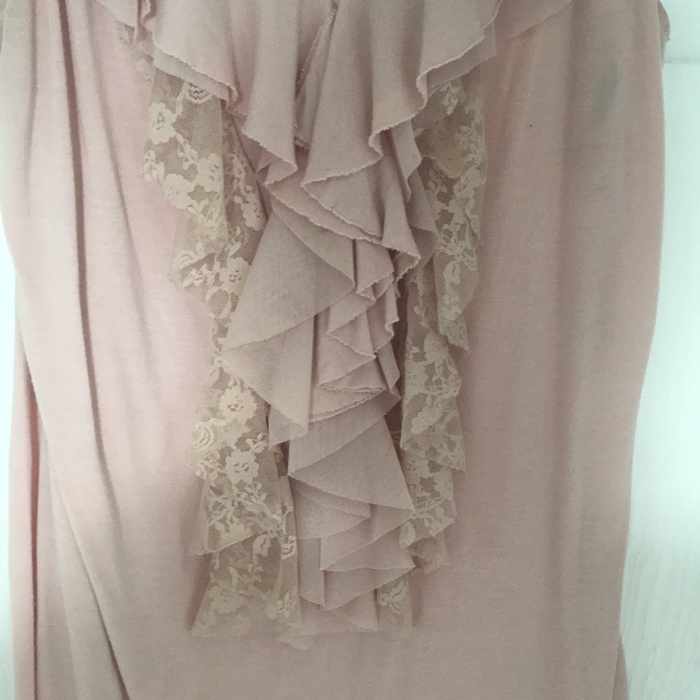 Light Pink Ruffle Tank - Picture 3 of 3